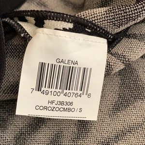 Herve Leger Galena black & white bandage skirt S